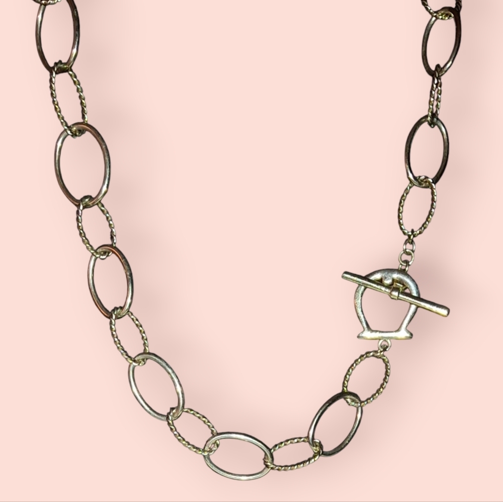 Etienne Aigner goldtone Necklace horseshoe toggle clasp